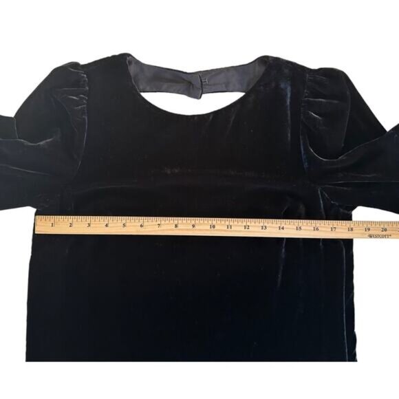 BODEN Women's Velvet Open Back Mini Dress Size 6 Black - Picture 10 of 11